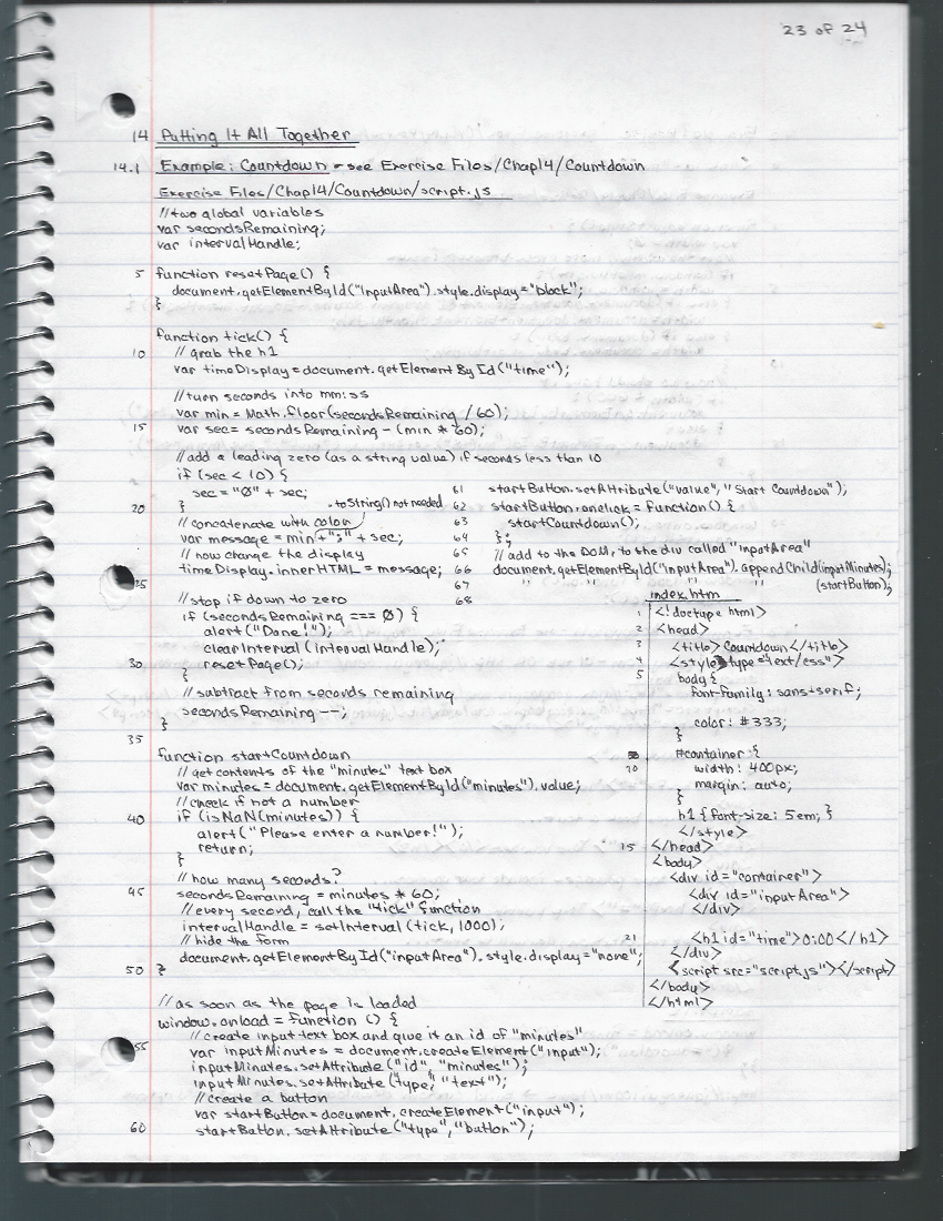 JavaScript Essential Training, page 23