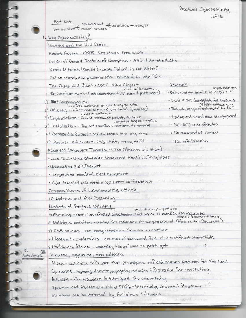 Practical Cybersecurity, page 1